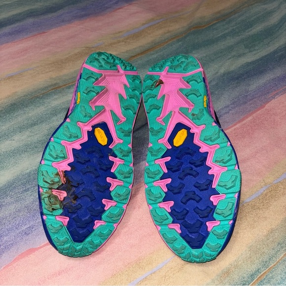 Hoka One Womens Speedgoat 4 Trail Running Shoes Size 10.5 Blue Pink 1106527 - Picture 11 of 11